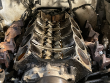 Outside compression leak #6 cylinder. Same exact place it blew 60k miles ago. Gasket blows on the block side, there is a defect but wasn’t really excited about pulling the block and having it decked. I can do head gaskets in my sleep so if I get 60k out of this set I’ll be pleased.