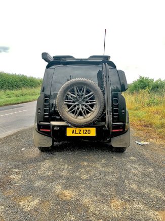 Recovery boards on spare wheel.