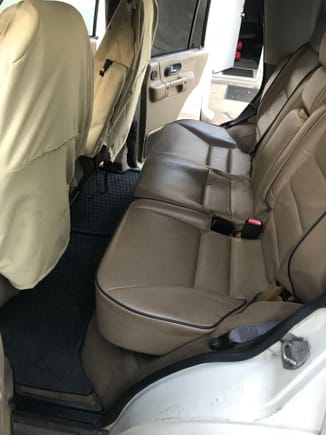 Clean back seat. Added Britpart seat covers 