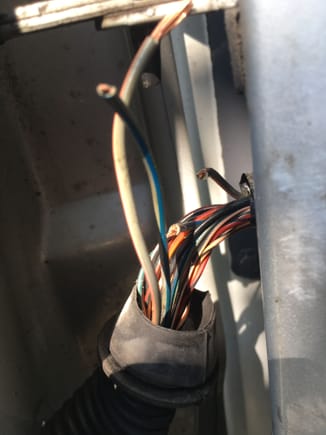 Both wires broke inside the rubber boot between door frame.