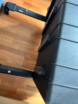 Bars spaced at 660mm to allow the nesting tabs on the base of the container to fit between the bars.
