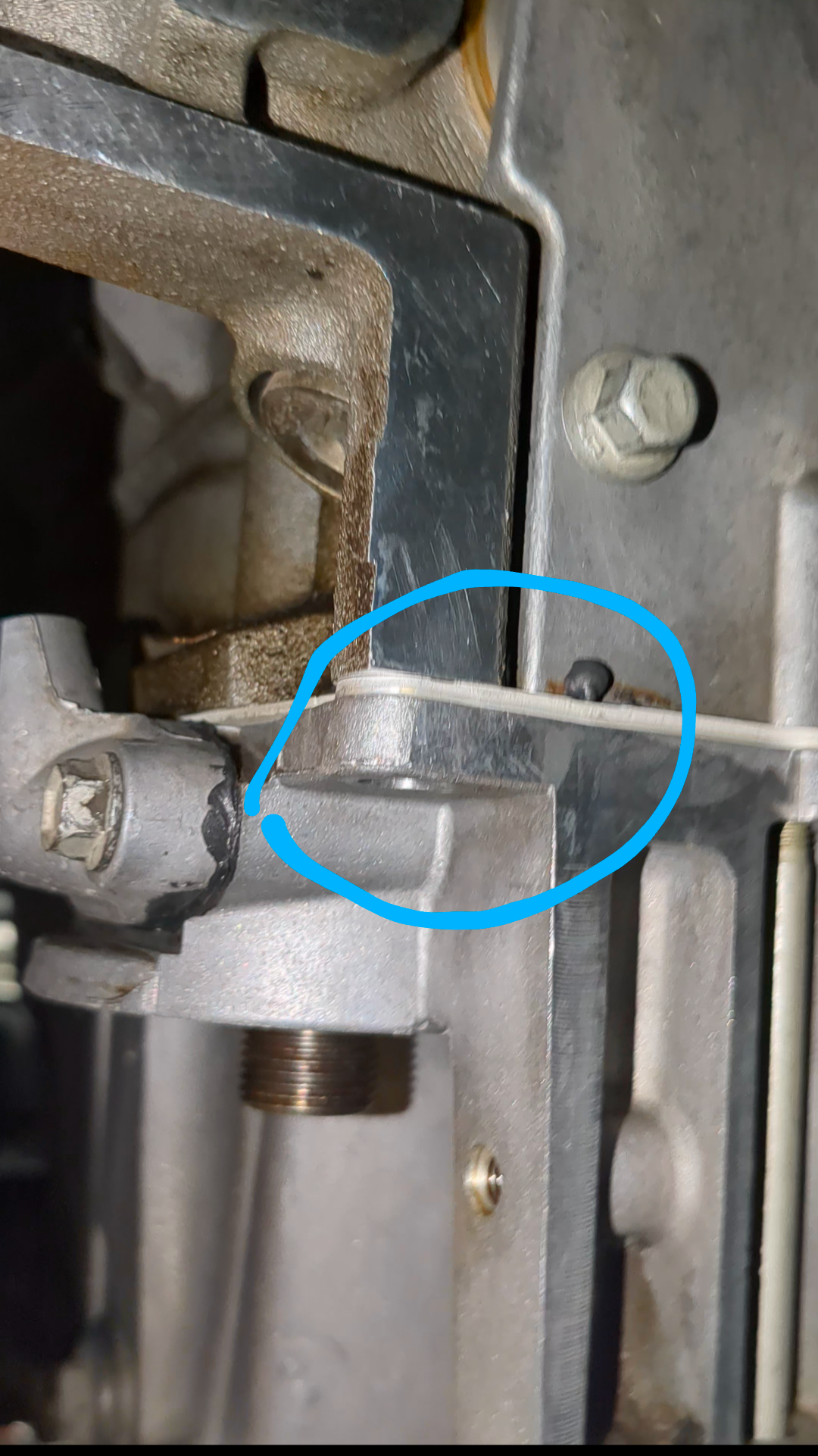 Cracked on that area of pan. 