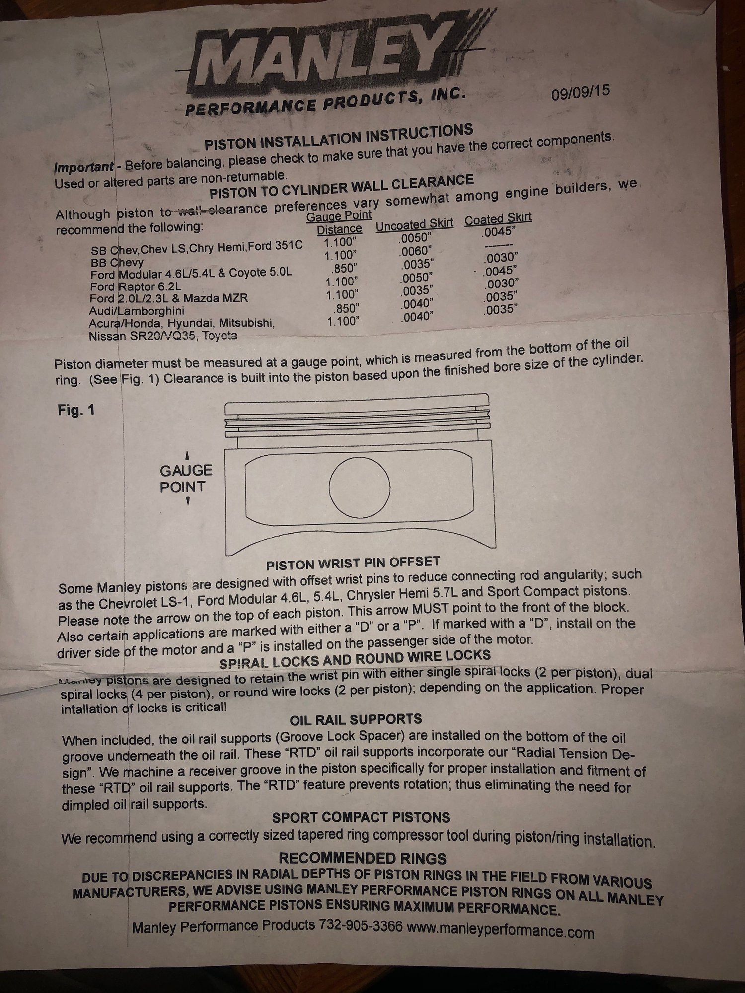 Engine - Internals - Manley 408 stroker pistons - New - 0  All Models - Woodstock, GA 30188, United States