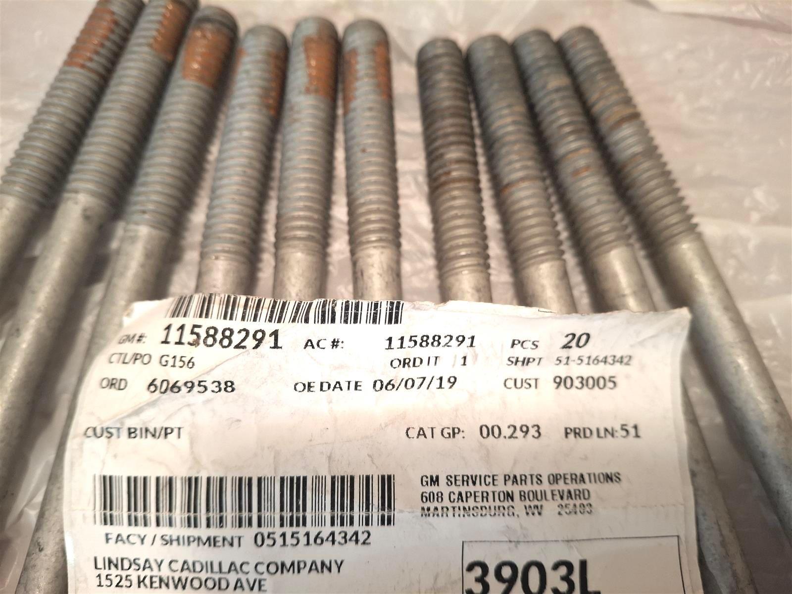 Engine - Complete - NEW from dealer - 10 OEM long head bolts for LS motor - GM # 11588291 - New - -1 to 2025  All Models - Falls Church, VA 22044, United States