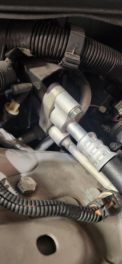 Top connection is leaking.