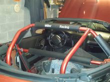 Roll bar with home-made covers. I'll add better pics when the snow clears