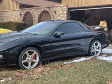 This is my 01 Trans Am. It has c6 Corvette rims with spacers, and a Firehawlk hood. I love this car. It makes 550 hp at the rear wheels. It hooks up, and goes straight. No turbo lag realy. Turbo size is 76/65.