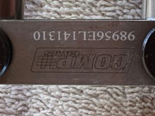 Lifter link bar inscription 