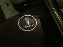 Installed Pontiac logo puddle lights