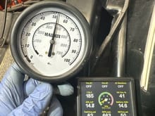 Operating temp coolant wise 50-53psi