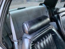 You can see the coupe's original interior color in this picture.