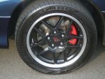 17 x 9.5 afs zo6 black powdercoat with machined lip