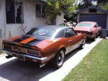 my ls1 camaro and my aunts POS 68 fastback