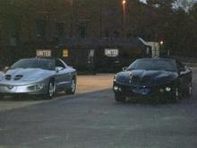 Joe's car to the left, my car when it had the ws6 hood.