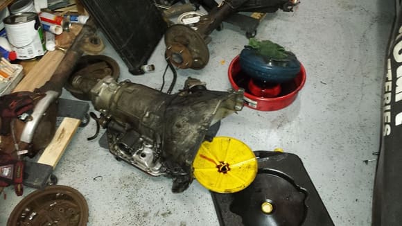 There is the old turbo 350.  I'd really love to keep it because its a great trans and has a nice shift kit and converter but it is missing over drive :(