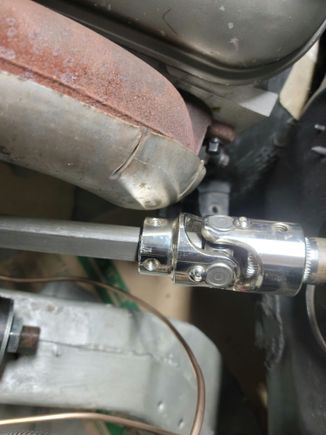 Awesome steering shaft clearance. 