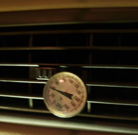 Vent temps on High Blower on both front and rear units at idle.