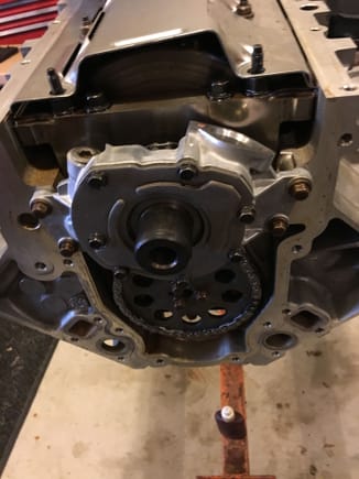 Self modded oil pump mounted.