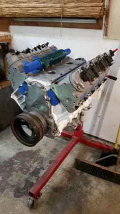 hoping it'll make 475 wheel from this junkyard dog. mostly free and cheap stuff in it. 0965 ls1 cam. Gen 3 block and crank,  Gen 4 4.8 pistons on gen 4 rods to get a decent CR out of the big chamber early 806 heads. Little tiny bit of hoggin on those, nothing crazy. Just something to keep me busy while I was cooped up last winter. Ebay studs. Cts-V pan. Ready to go minus PAC 1218's HMU if you have some to get rid of.