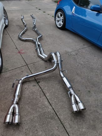 Special Engineering SS longtube headers & 3 inch duals front to back!