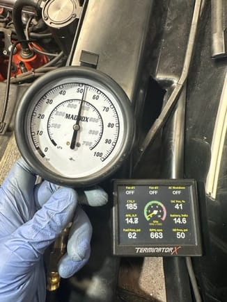 Operating temp coolant wise 50-53psi