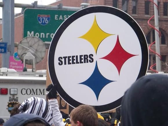 downtown for steelers parade