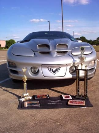 Car Show Trophies after First year of Showing.