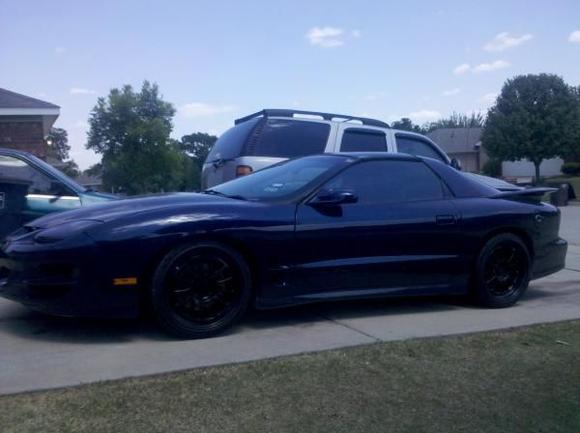 Black profil 13s on my NBM trans am. 18*9.5 front.  18*11 rear