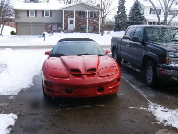 trans am OEM WS6 HOOD pulled car out in weather for pictures only.