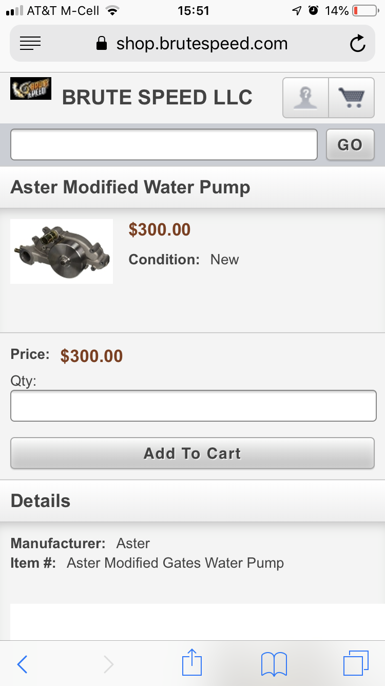  - Aster bracket water pump setup moved forward already - Leitchfield, KY 42754, United States