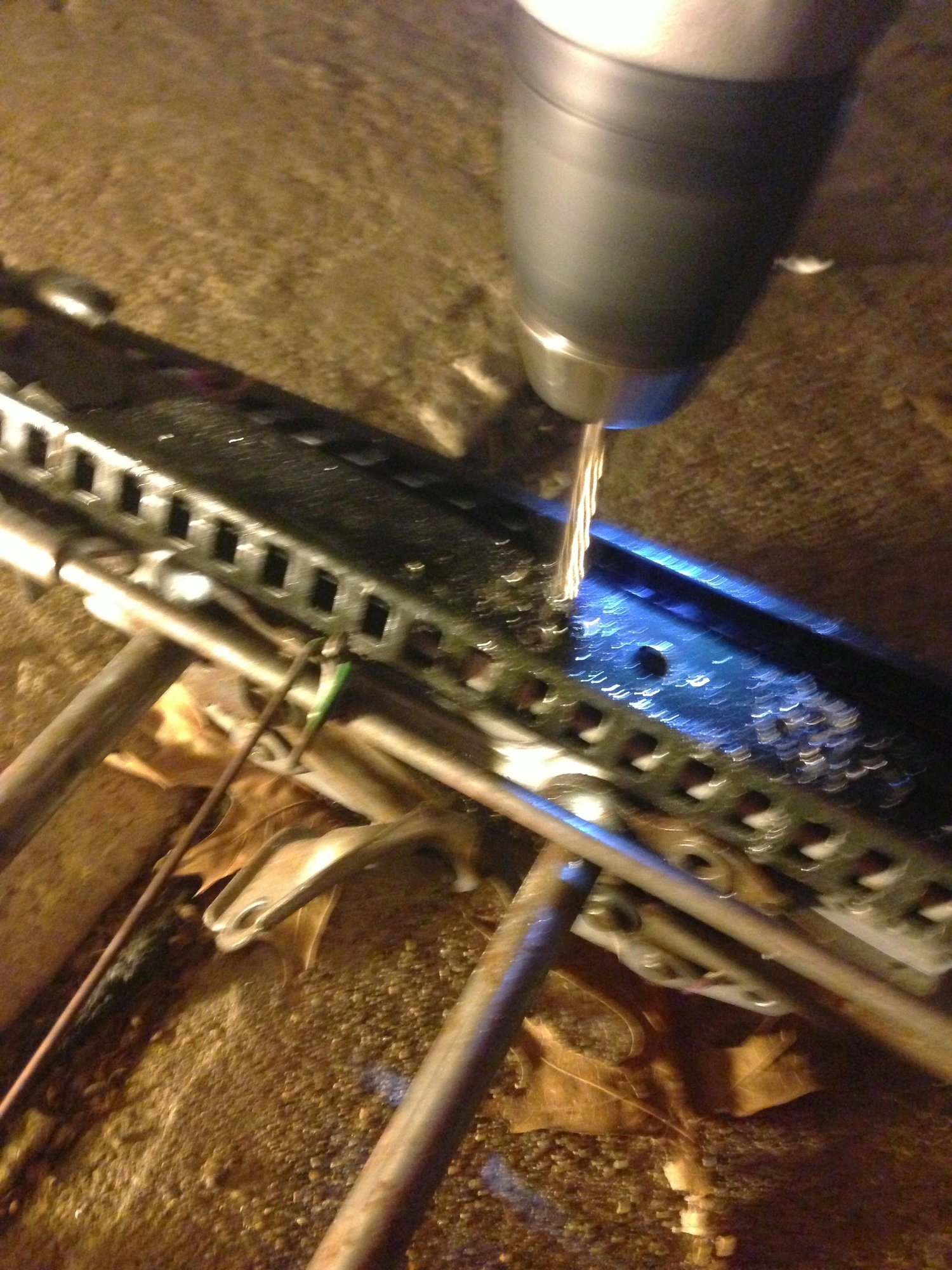 I drilled through them from the outside