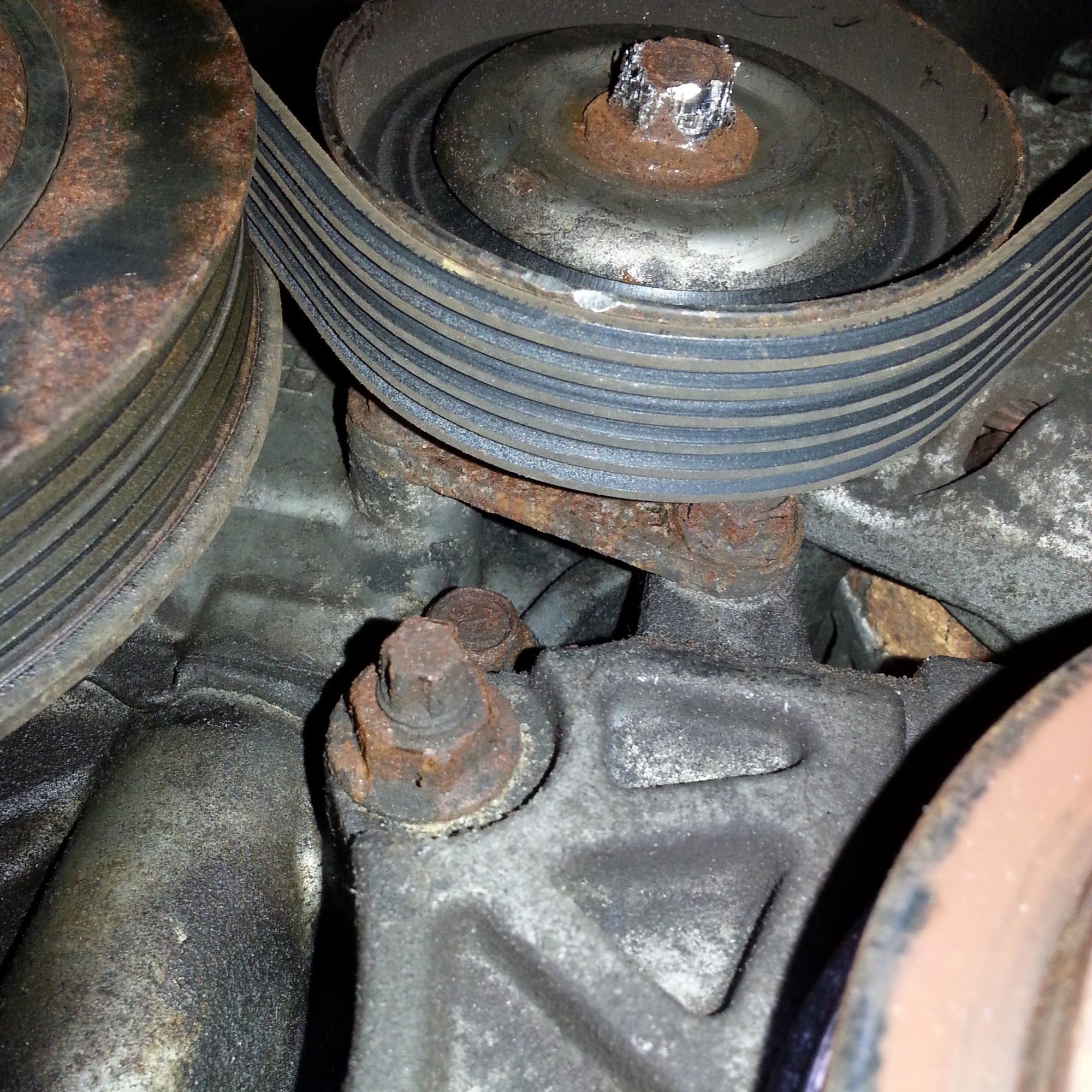 03 Maxima idler pulley nut rounded off Maxima Forums