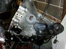 Left side manual trans mount, still installed, this is the one closer to the front of the car