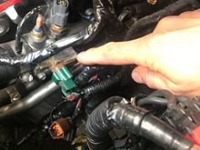 Green plug in brown solenoid 