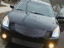 hid kit and yellow fog lights w/ billet grill mod