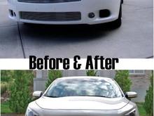 removed grille and painted the bumper cross beam section.  As you can see, the white cross beam glowed behind the new grille so some rubber/ rhino lining type paint solved that problem and should resist the temptation to flake or chip from any debris or weather that comes through the grille.