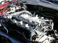 Engine in the car.