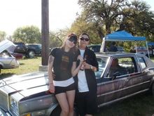 My Boi Reds car nd one of my bunnies;)