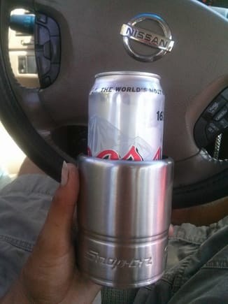 snap-on koozie with blue mountains