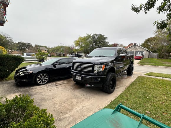My two beauties. The truck has 25 front 5 percent everywhere else and 5 percent top brow. Not sure what the maxima has as I just got it. 
