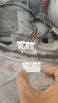 Hey new member I have a 2001 nissan sunny
 that I was disconnecting the driver side window switch module and accidentally pulled the pins out the wire harness I belive it's the d10 harness does anybody have the colour code wiring diagram and could help me out cause I've hunted all over the web with no luck. Here are some pictures of the hell I'm dealing with.