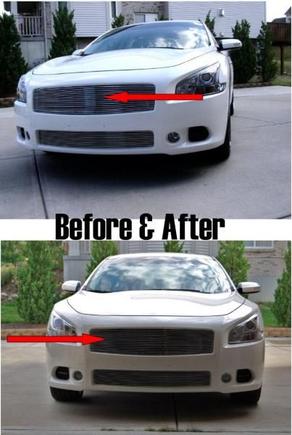 removed grille and painted the bumper cross beam section.  As you can see, the white cross beam glowed behind the new grille so some rubber/ rhino lining type paint solved that problem and should resist the temptation to flake or chip from any debris or weather that comes through the grille.