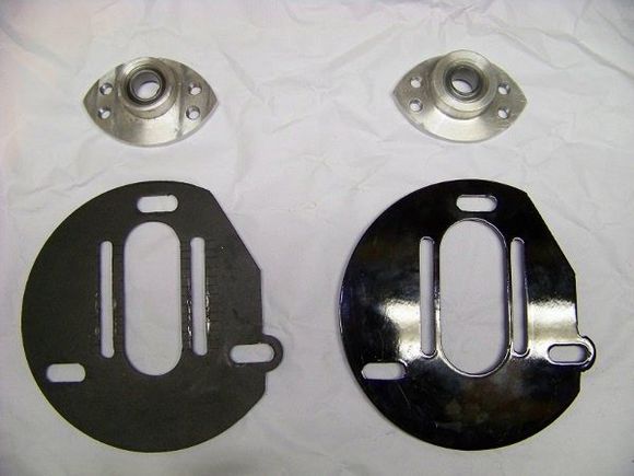 Side by side of slides and plates. Left is old, right is new.