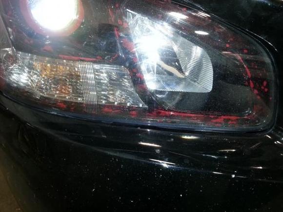 Custom painted headlights