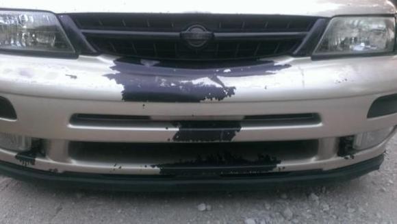 Front bumper after power wash
