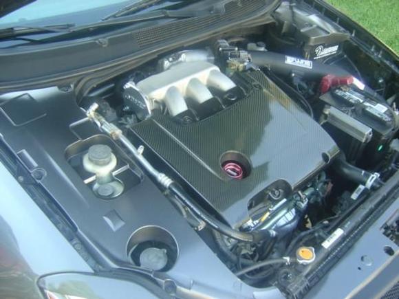 Carbon Fiber Engine Cover Vias Plate and CAI shot...