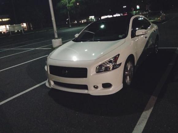 Stillen lip installed. (Really considering redoing the side mirrors because they don't even look tinted in this photo)