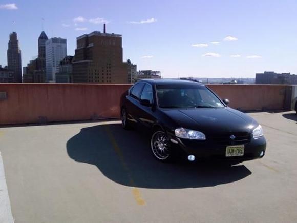 on top of the school parking deck