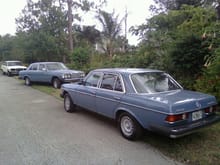 My old 240d for my son, mine back in 2010 after the economic crises, and a part car with very low miles..