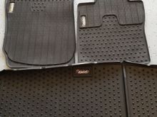 Genuine MINI All Weather Front OEM Mats part #  51-47-2-181-811  Front 2, rubber, Cooper S Logo
Genuine MINI All Weather Rear OEM Mats part #  51-47-2-181-810    Rear 2, rubber, Cooper S Logo
Genuine MINI All Weather Luggage compartment OEM Mat part #  51-47-2-182-515 Trunk, Cooper S Logo
